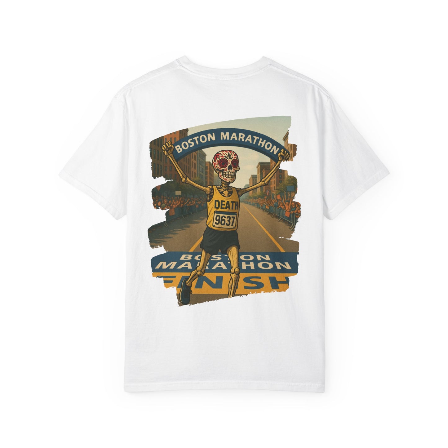 "Death Runs Boston" – Skeleton Marathon Champion Tee
