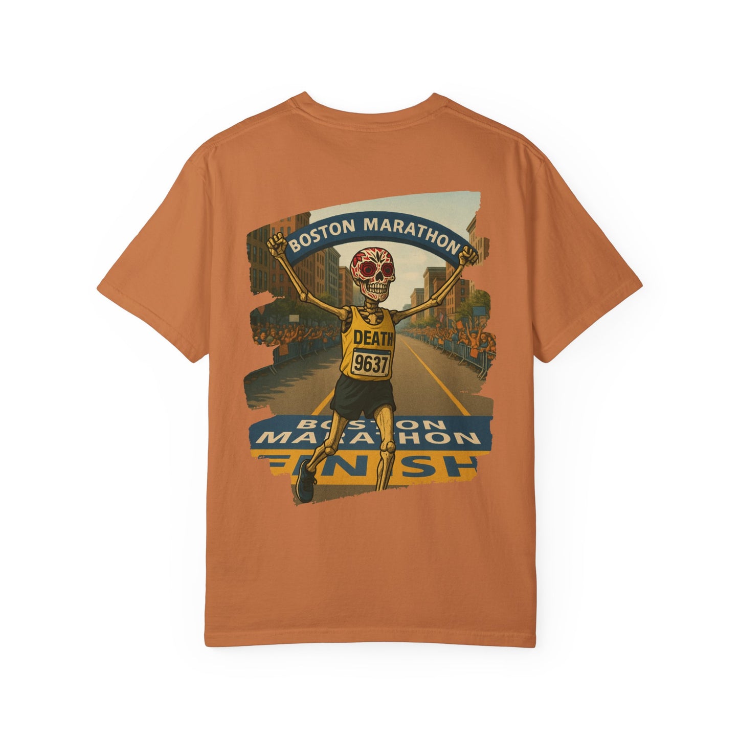 "Death Runs Boston" – Skeleton Marathon Champion Tee