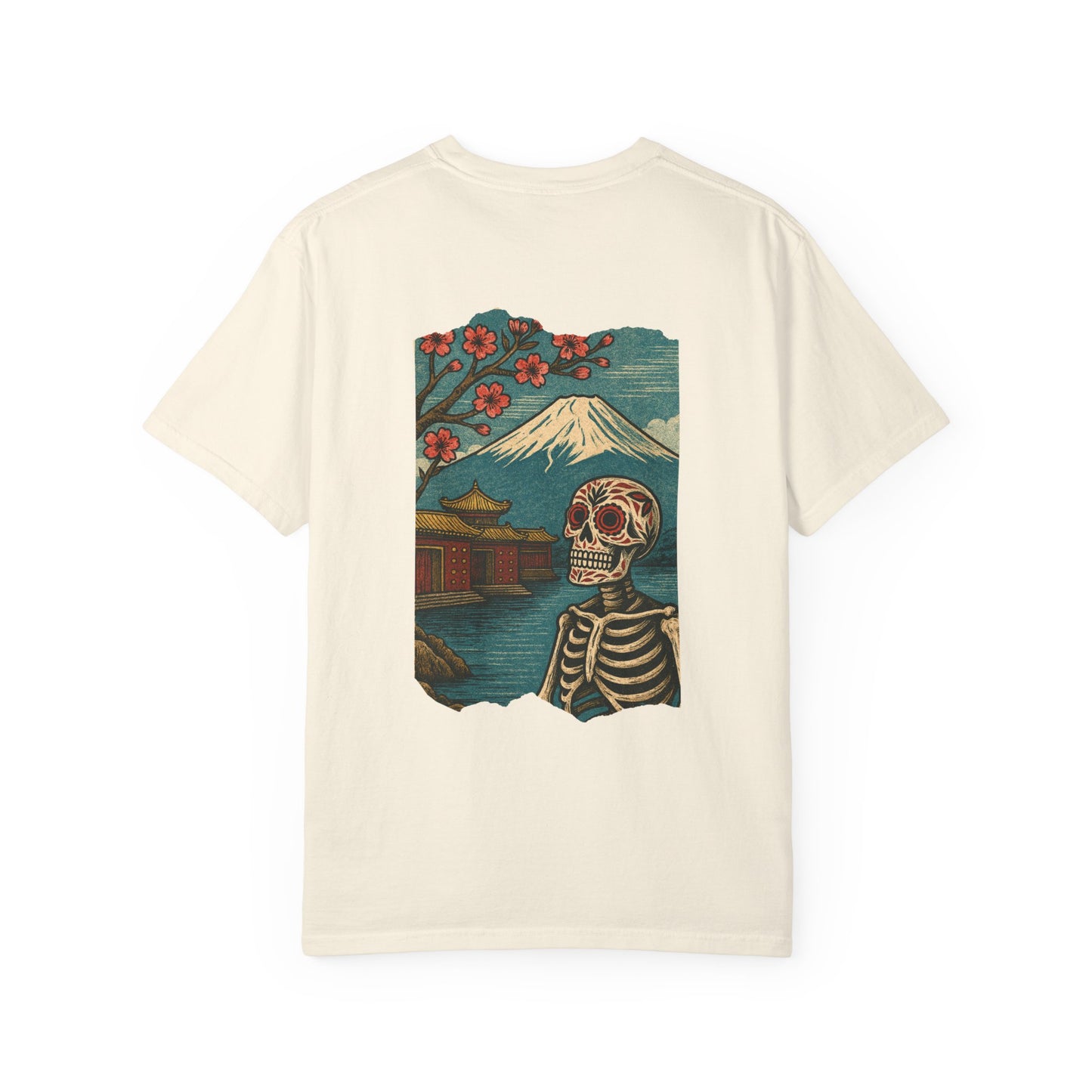 "Eternal Bloom" – Skeleton at Mount Fuji Tee