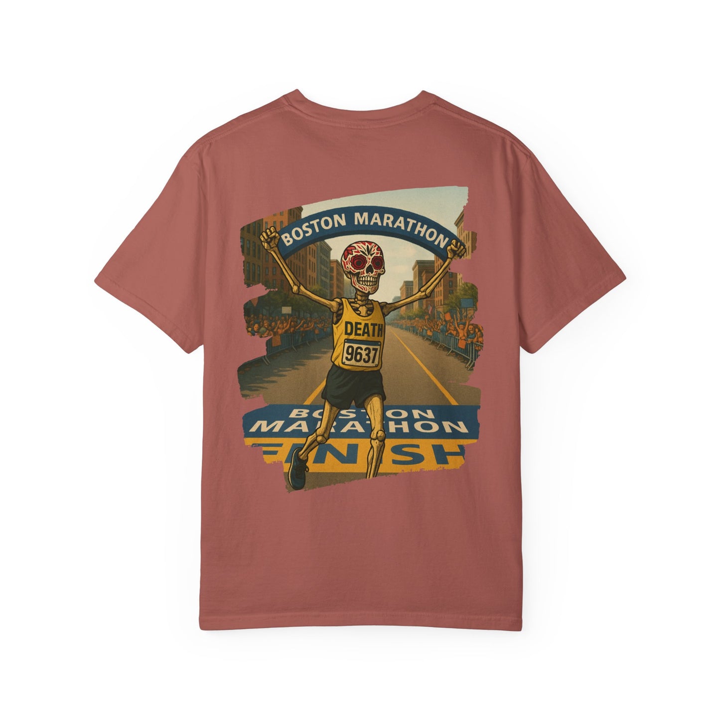 "Death Runs Boston" – Skeleton Marathon Champion Tee