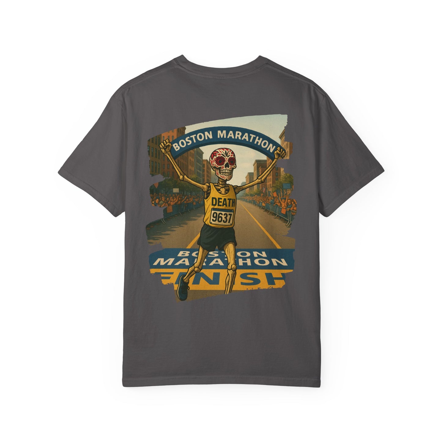 "Death Runs Boston" – Skeleton Marathon Champion Tee