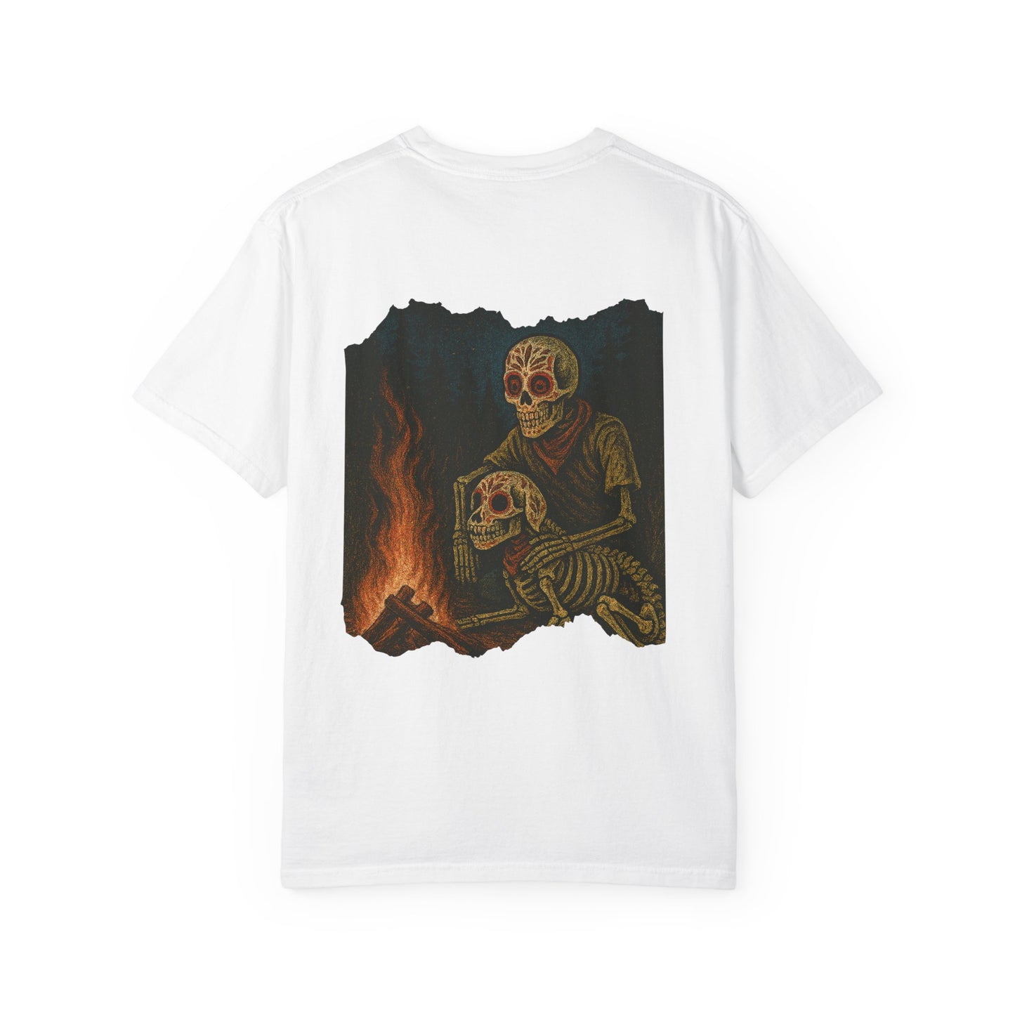 "Fireside Forever" – Skeleton & Dog Campfire Tee
