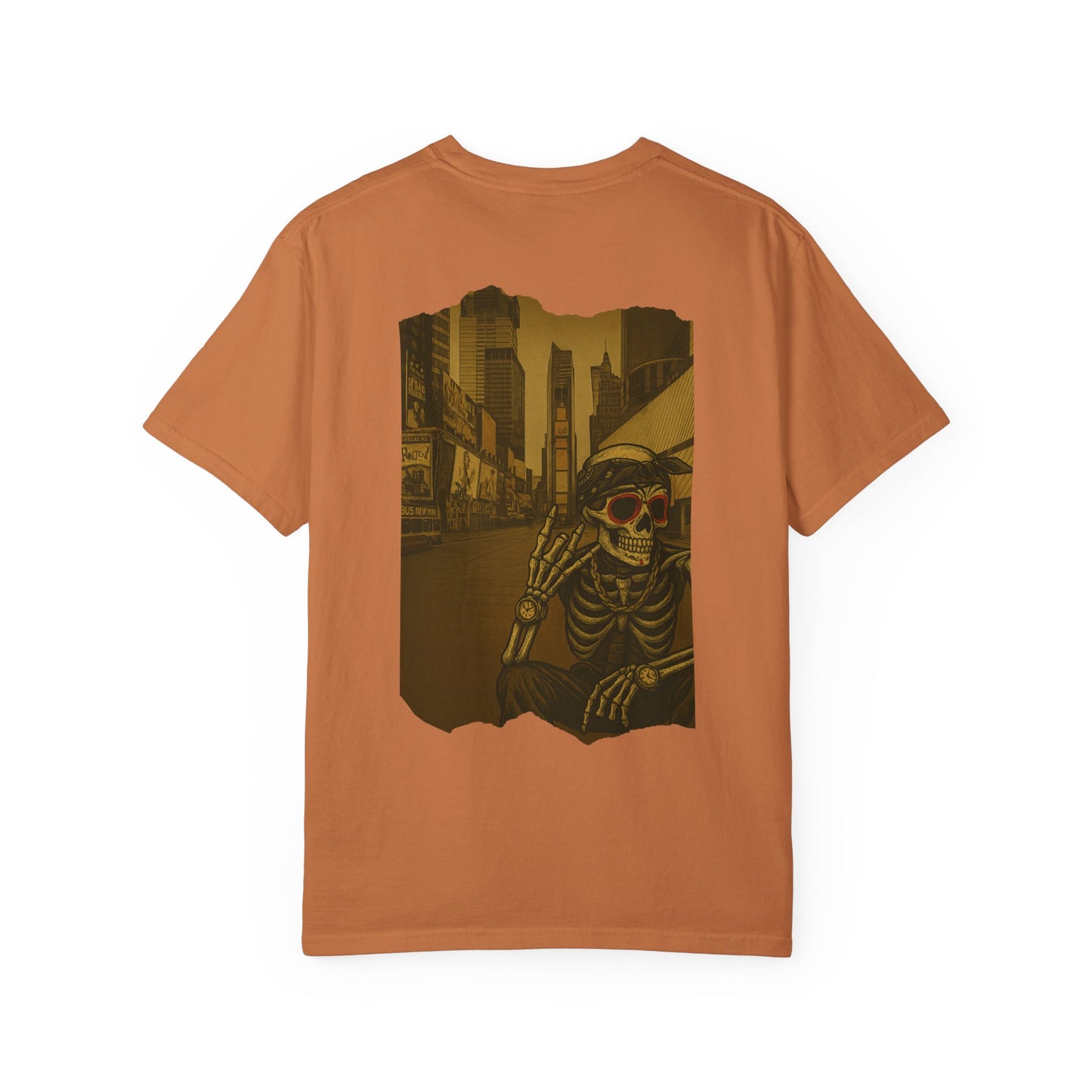 "Dead Time Hustle" – Skeleton in Times Square Tee