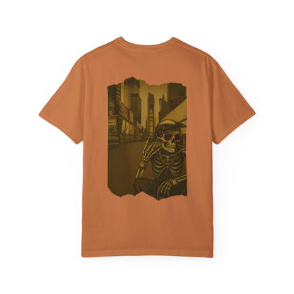 "Dead Time Hustle" – Skeleton in Times Square Tee