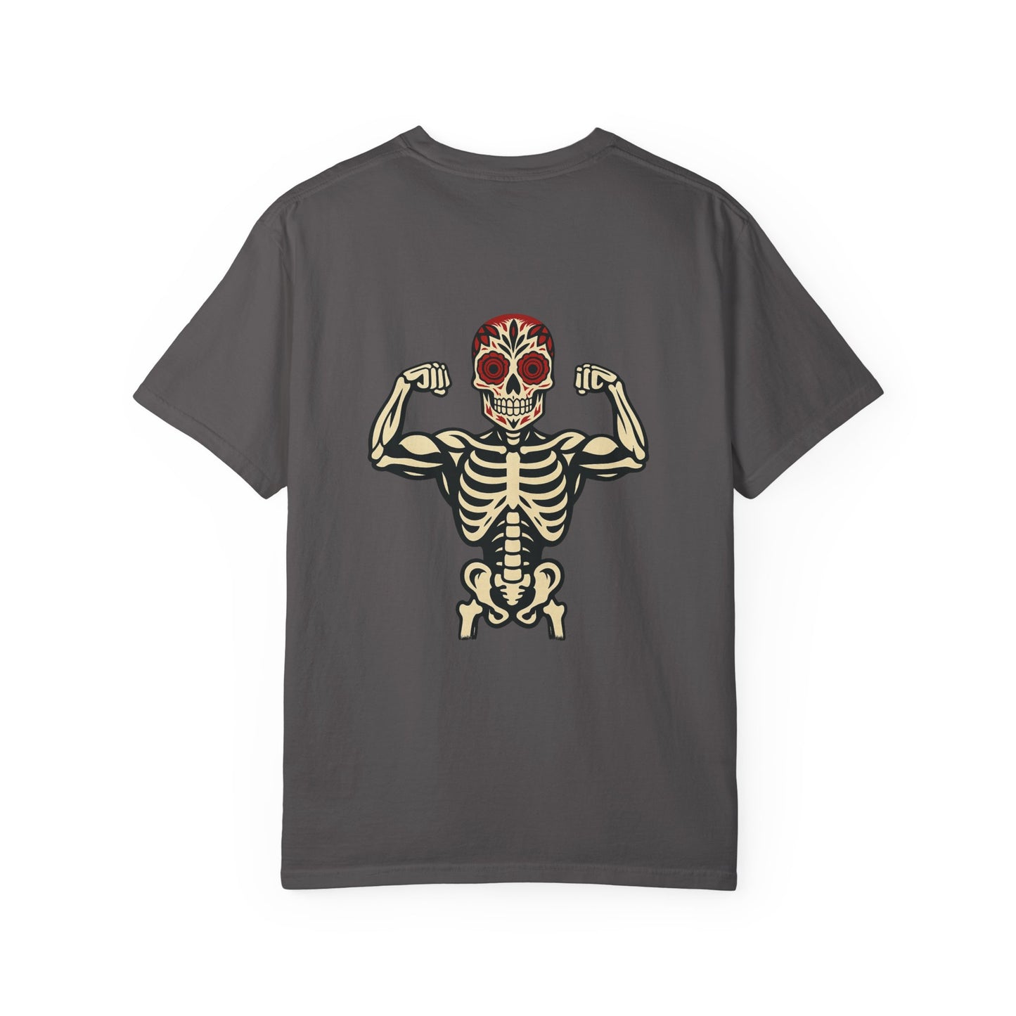 "Flex Till Death" – Muscular Skeleton Gym Tee