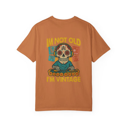 Skeleton DJ – “I’m Not Old, I’m Vintage” Retro Day of the Dead T-Shirt