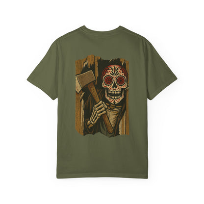 "Heeere’s El Muerto!" – Skeleton Horror Axe Scene Tee