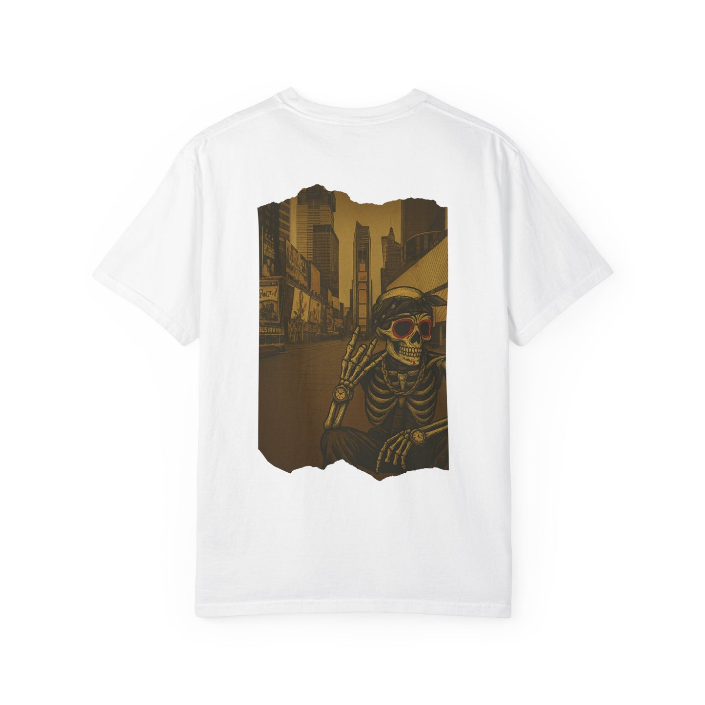 "Dead Time Hustle" – Skeleton in Times Square Tee