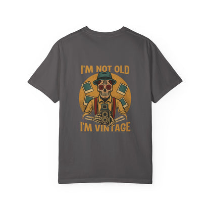 “I’m Not Old, I’m Vintage” – Skeleton Photographer Tee