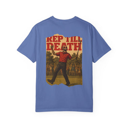 “Dead on the Green” – Golf Champion Skeleton Tee
