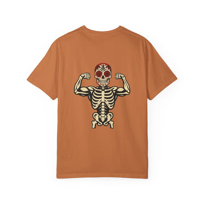 "Flex Till Death" – Muscular Skeleton Gym Tee