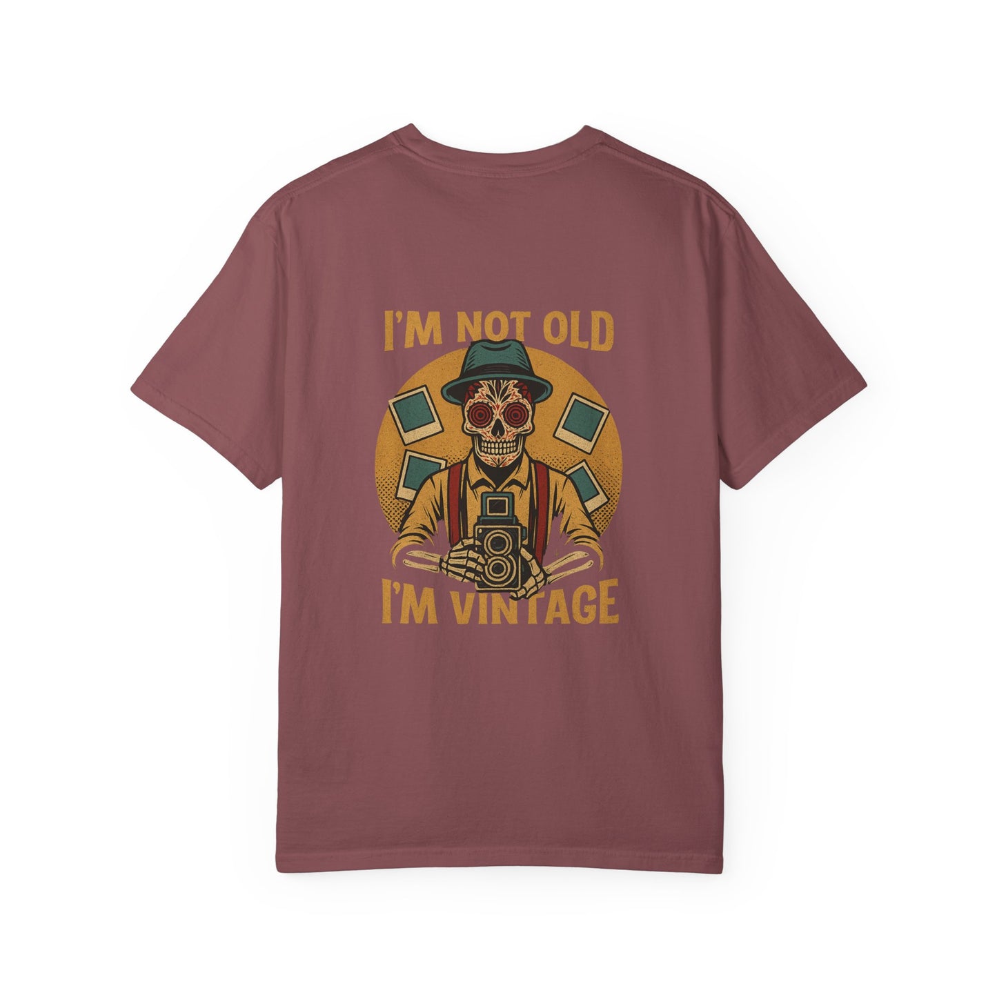 “I’m Not Old, I’m Vintage” – Skeleton Photographer Tee
