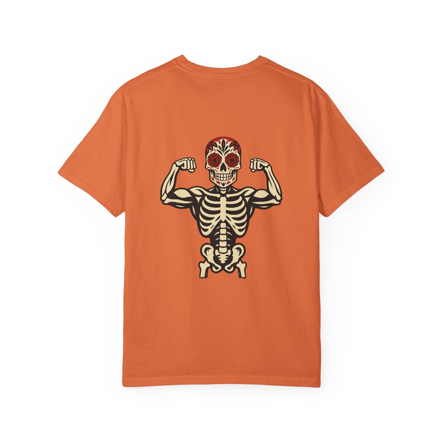 "Flex Till Death" – Muscular Skeleton Gym Tee