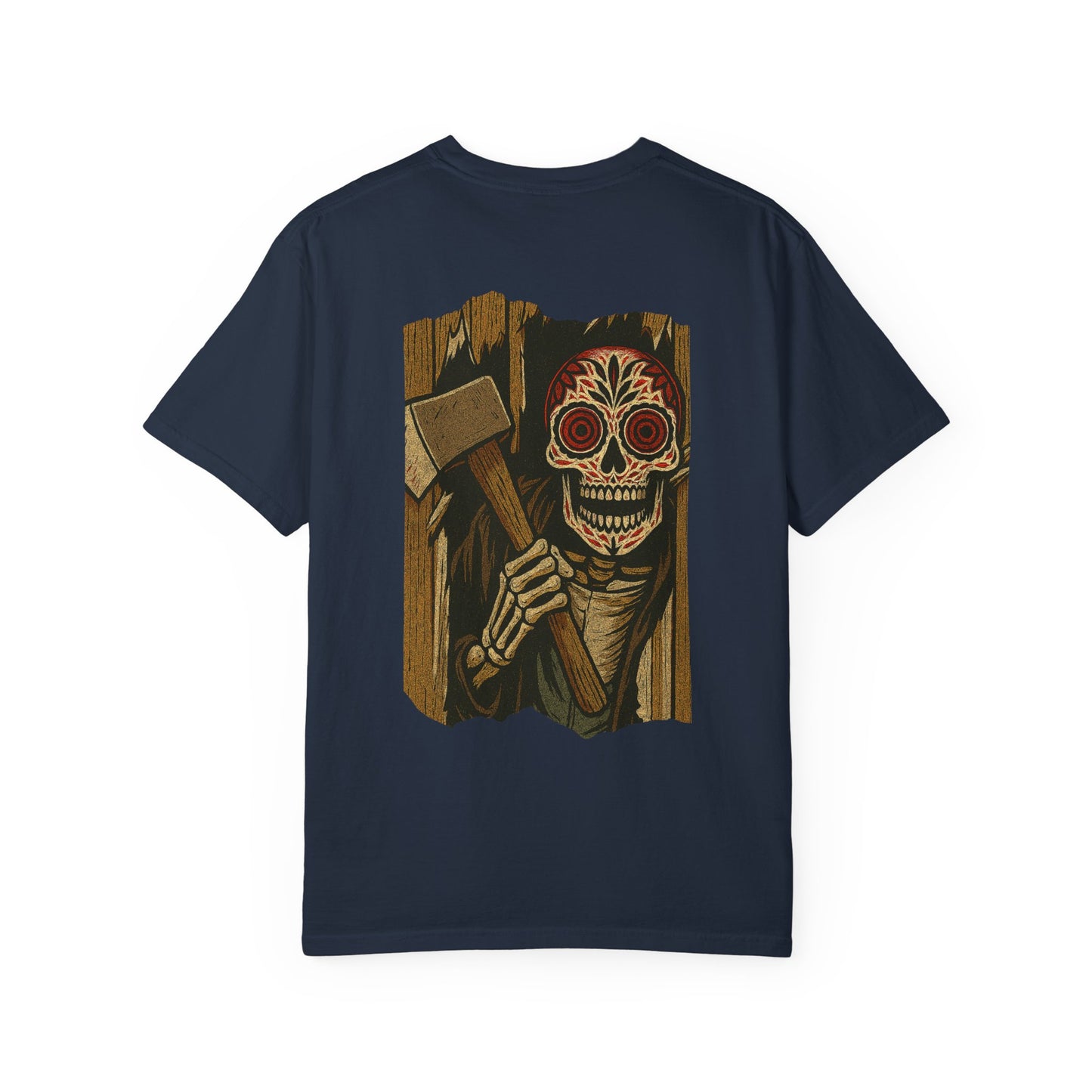 "Heeere’s El Muerto!" – Skeleton Horror Axe Scene Tee