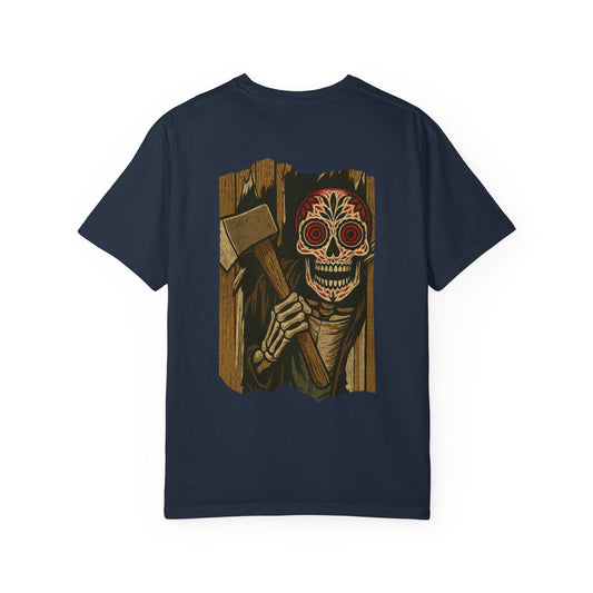 "Heeere’s El Muerto!" – Skeleton Horror Axe Scene Tee