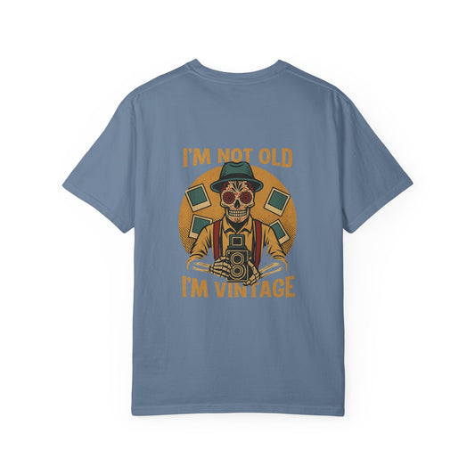 “I’m Not Old, I’m Vintage” – Skeleton Photographer Tee