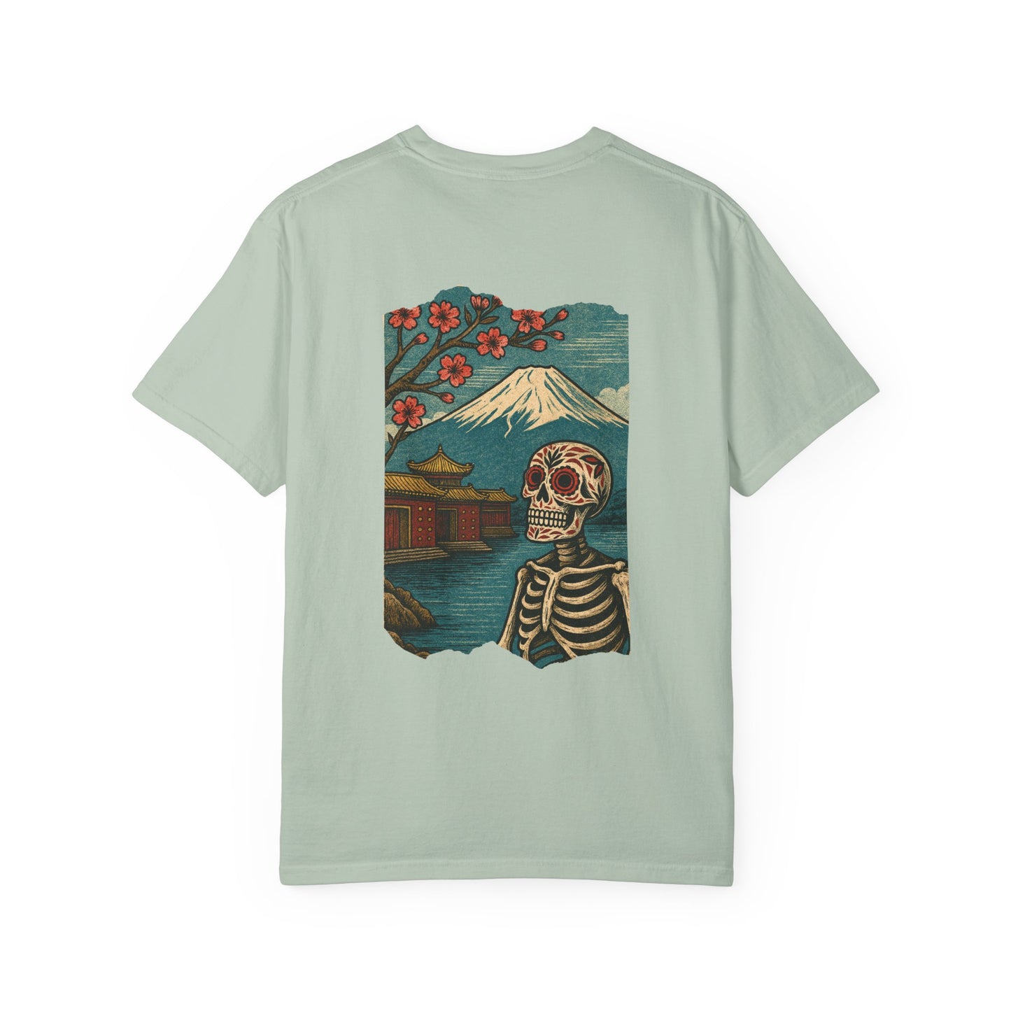 "Eternal Bloom" – Skeleton at Mount Fuji Tee