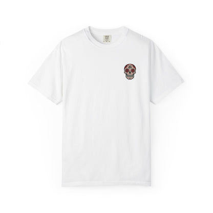 "Dead Walk the Wall" – Skeleton Explorer at the Great Wall Unisex Tee