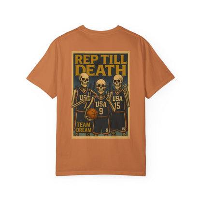 "Rep Till Death – Team Dream" Skeleton USA Basketball Tee
