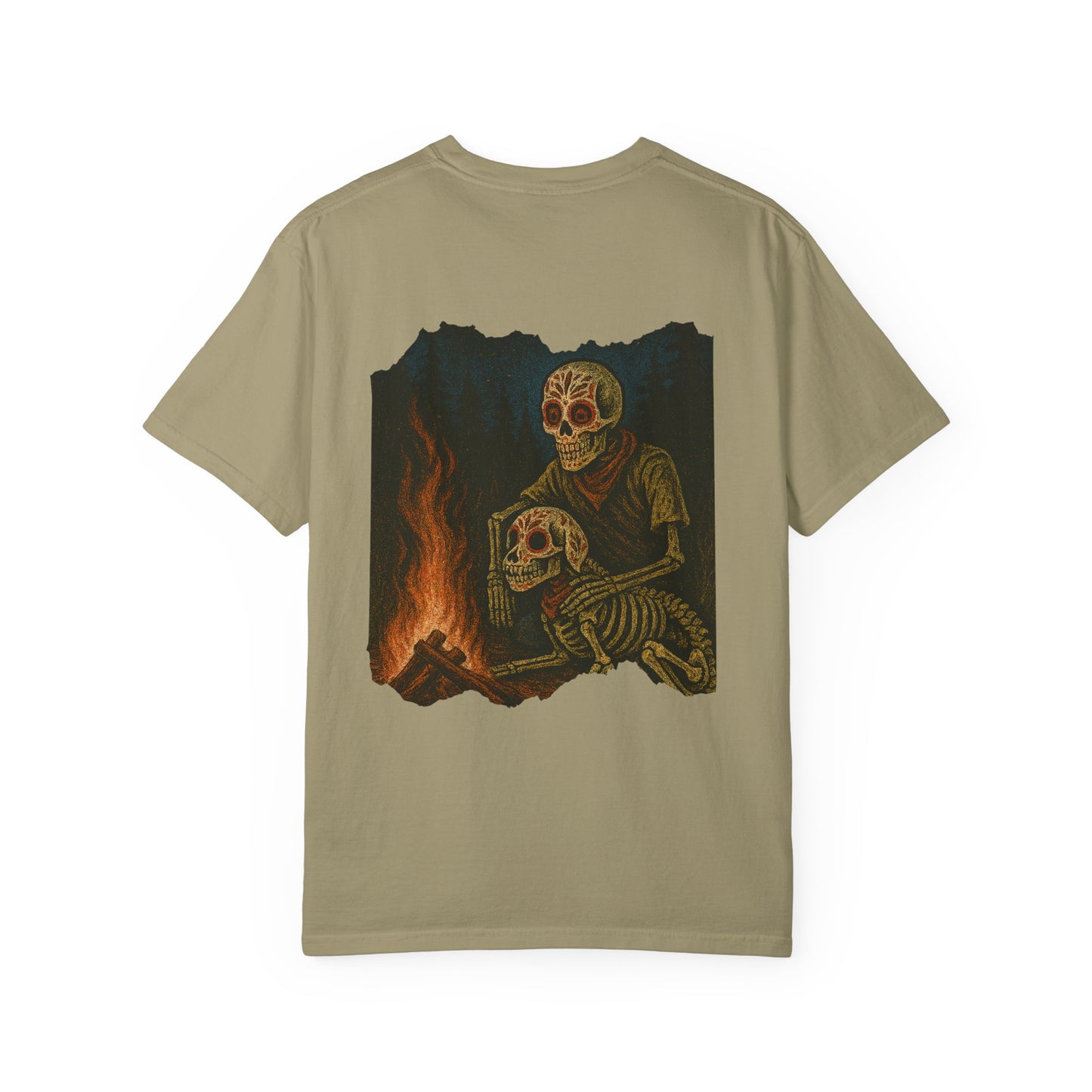 "Fireside Forever" – Skeleton & Dog Campfire Tee