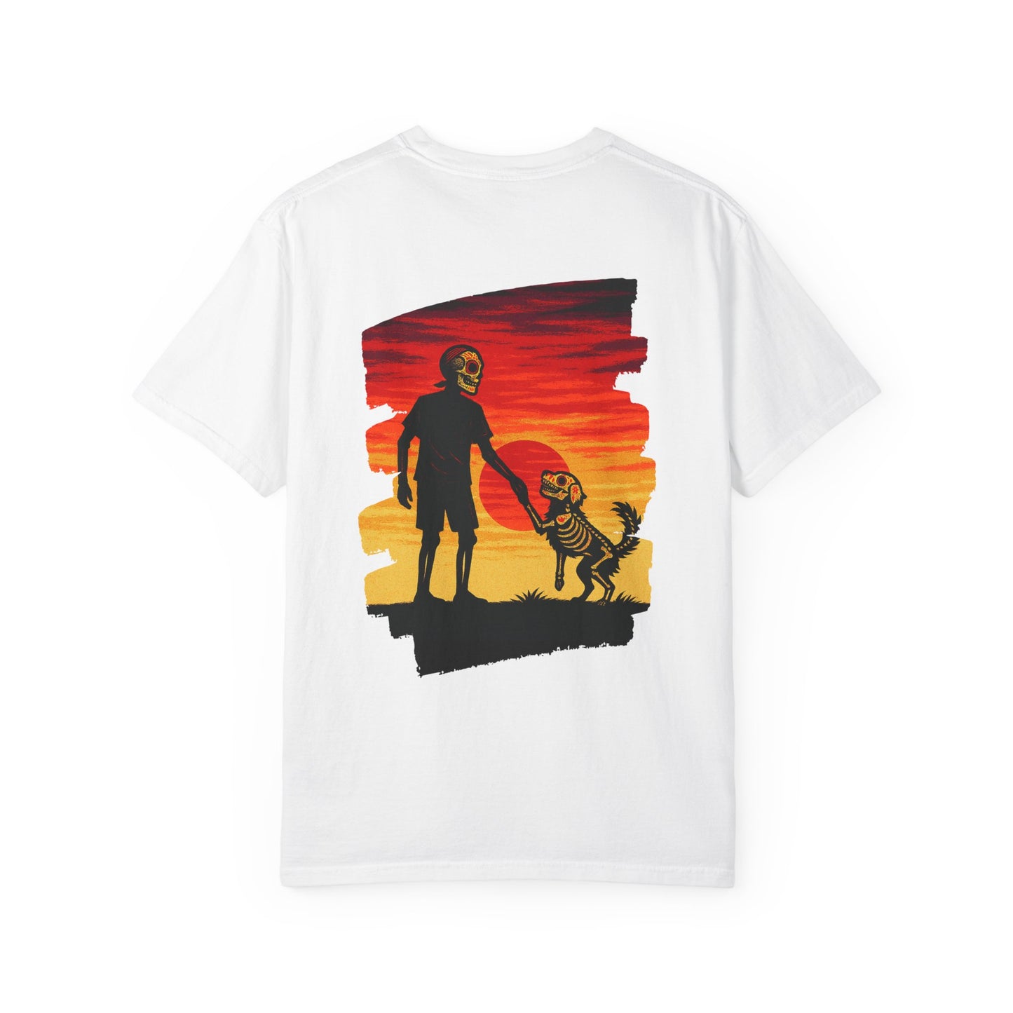 "Till the End, My Friend" – Skeleton & Dog Sunset Tee