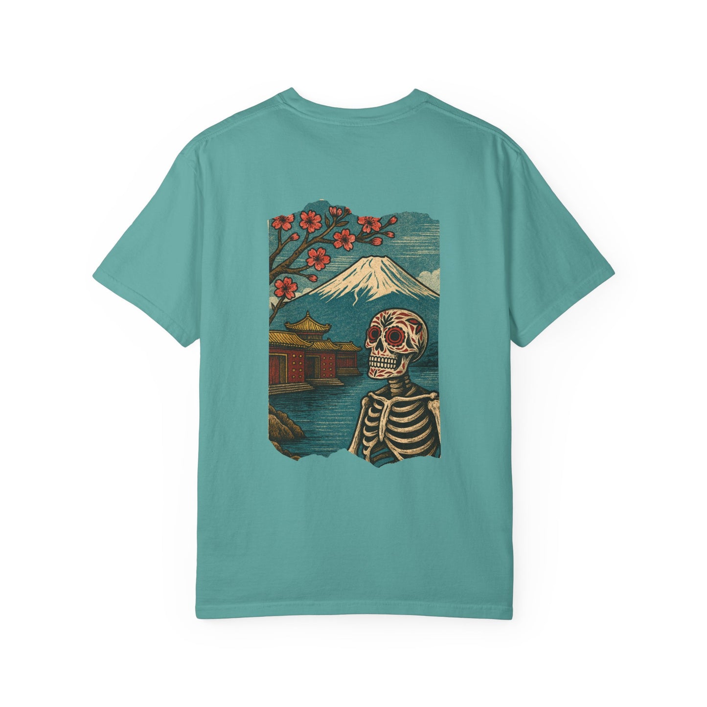 "Eternal Bloom" – Skeleton at Mount Fuji Tee