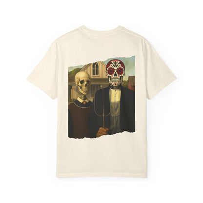 "American Ghoulthic" – Skeleton Farmstead Tee