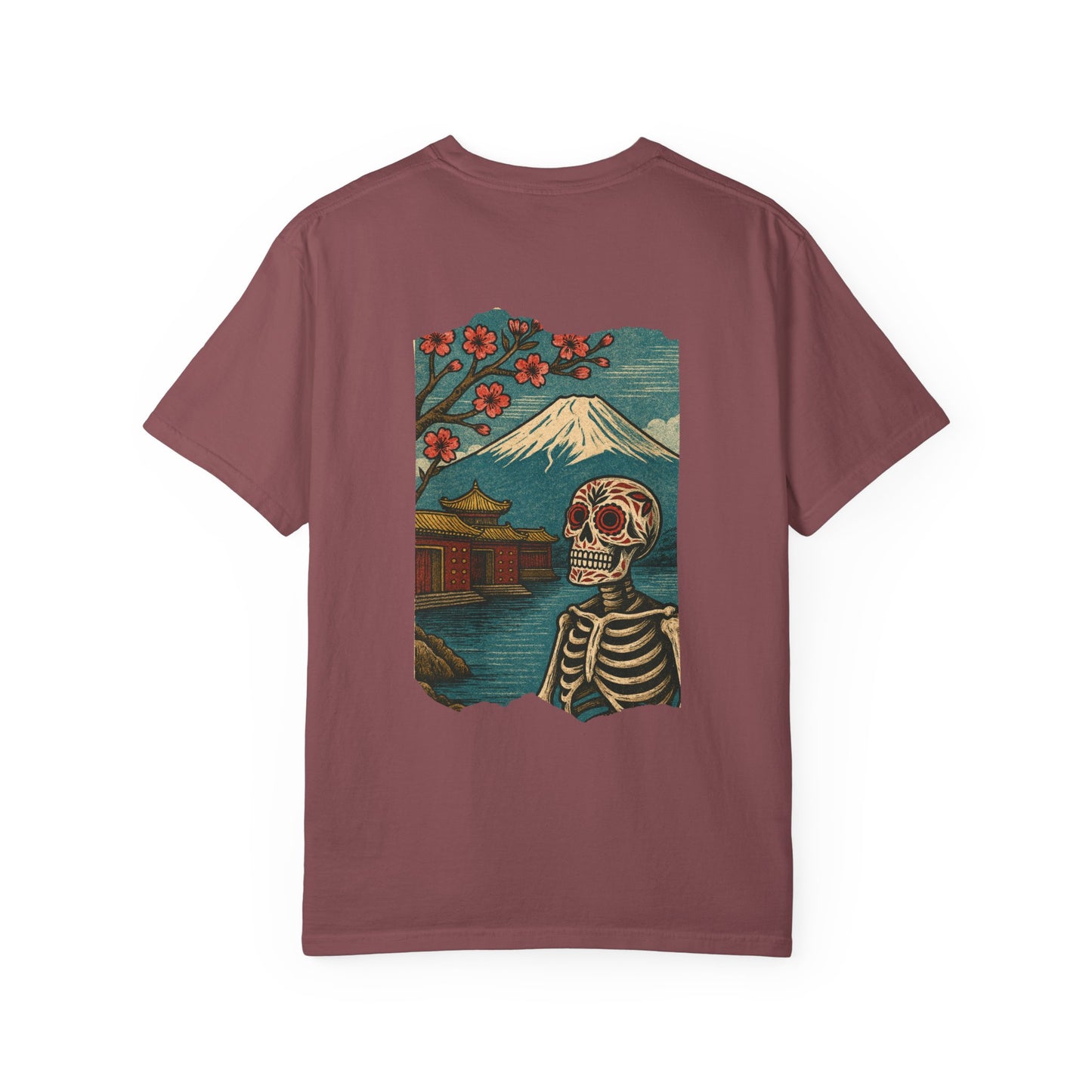 "Eternal Bloom" – Skeleton at Mount Fuji Tee