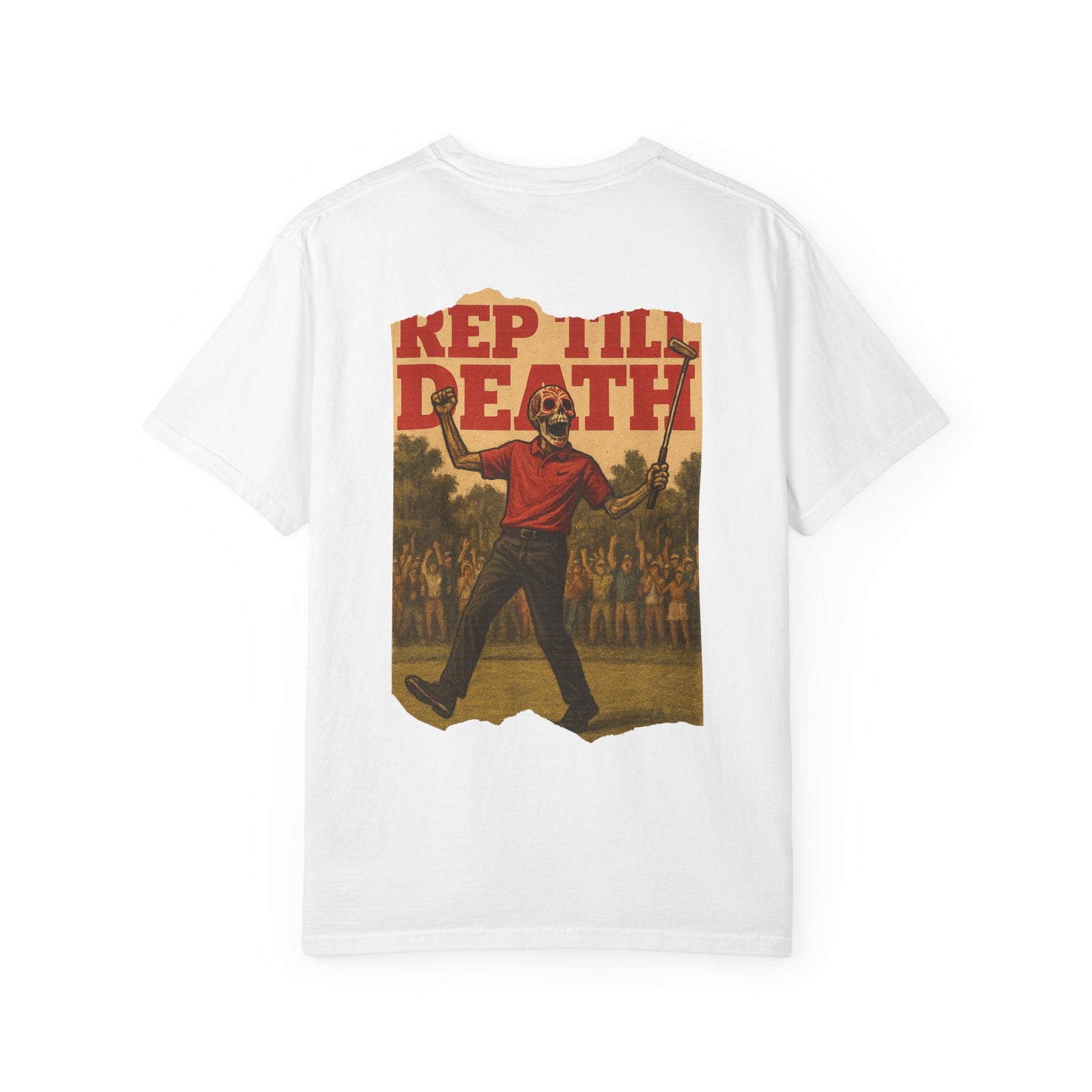 “Dead on the Green” – Golf Champion Skeleton Tee