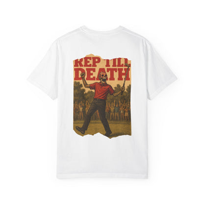 “Dead on the Green” – Golf Champion Skeleton Tee