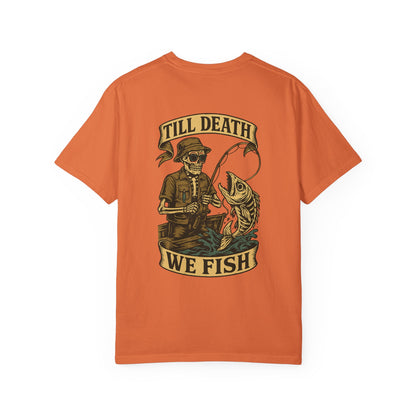 Till Death We Fish – Skeleton Angler Tee