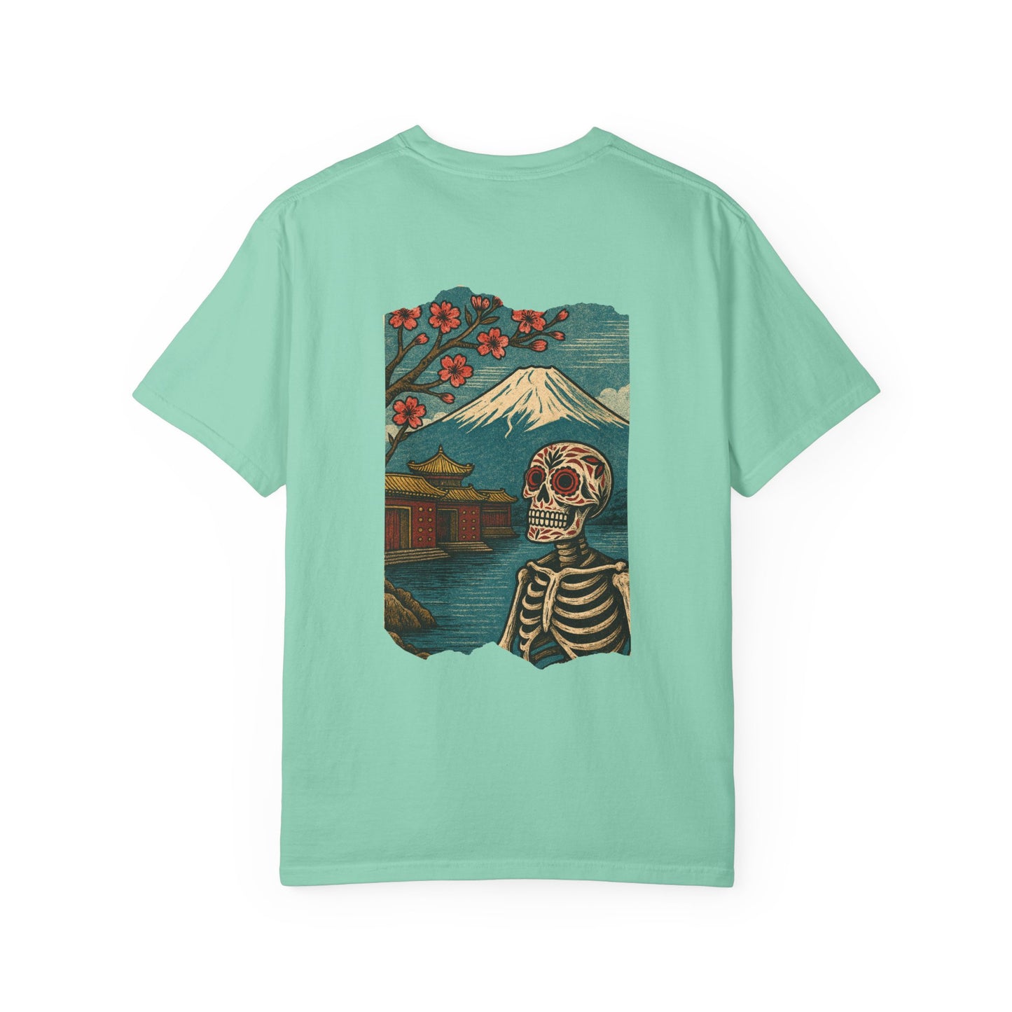 "Eternal Bloom" – Skeleton at Mount Fuji Tee