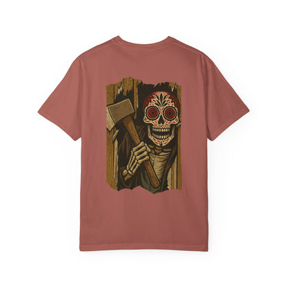 "Heeere’s El Muerto!" – Skeleton Horror Axe Scene Tee