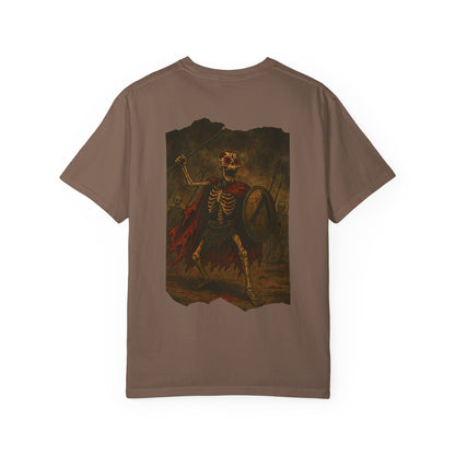 "Never Die, Just War" – Skeleton Spartan Warrior Tee