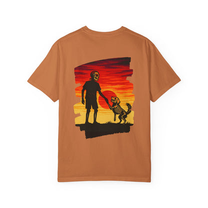 "Till the End, My Friend" – Skeleton & Dog Sunset Tee