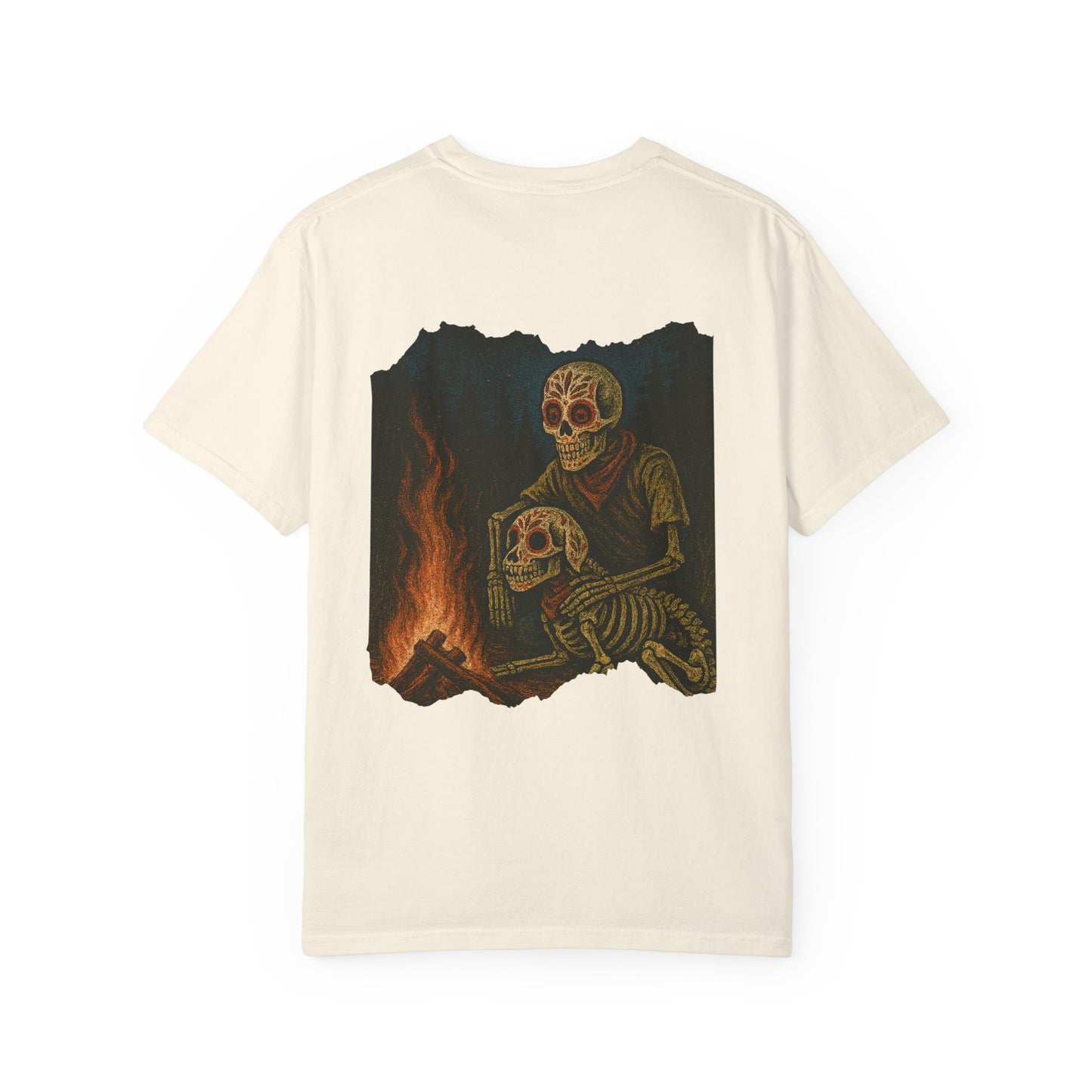 "Fireside Forever" – Skeleton & Dog Campfire Tee