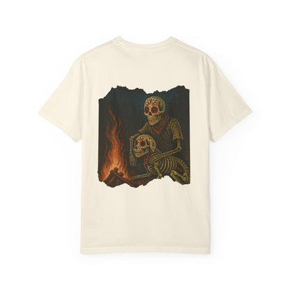 "Fireside Forever" – Skeleton & Dog Campfire Tee