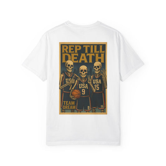 "Rep Till Death – Team Dream" Skeleton USA Basketball Tee