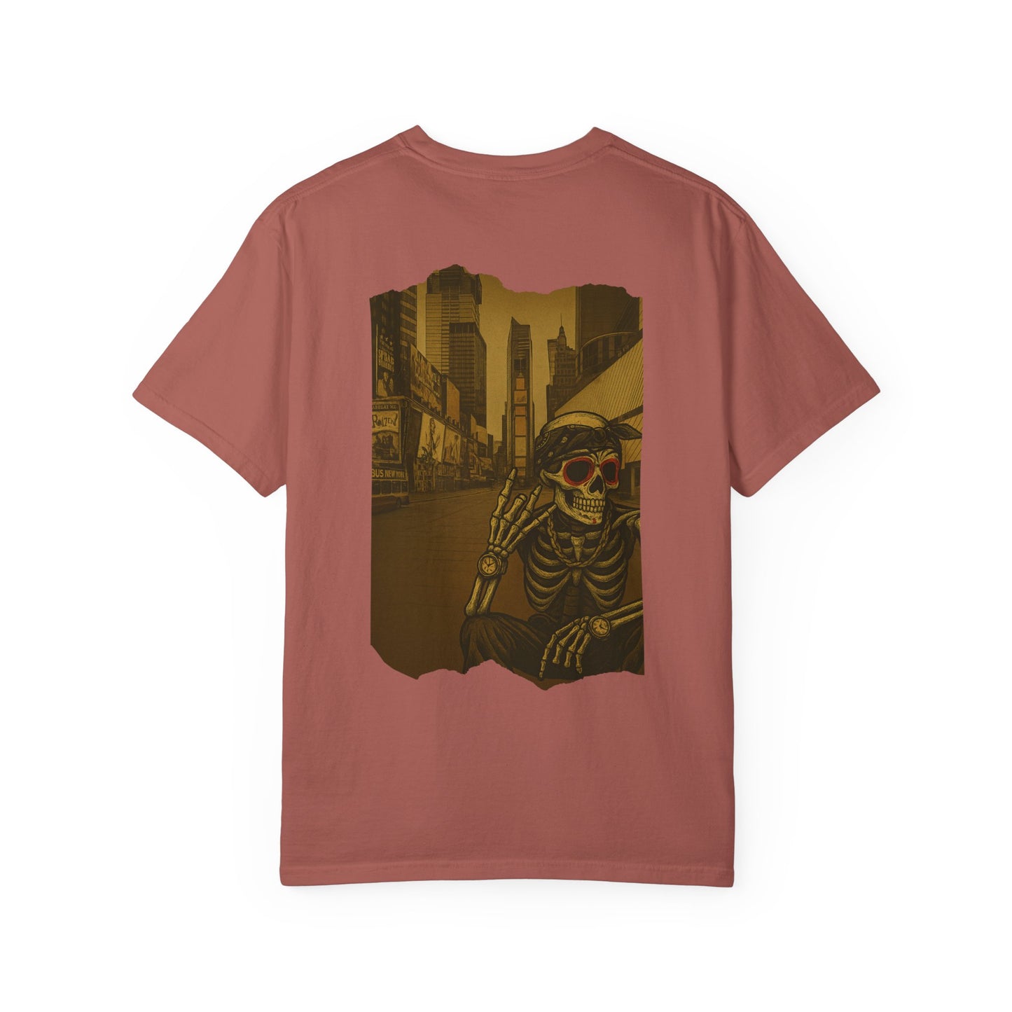 "Dead Time Hustle" – Skeleton in Times Square Tee