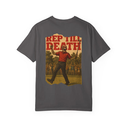 “Dead on the Green” – Golf Champion Skeleton Tee