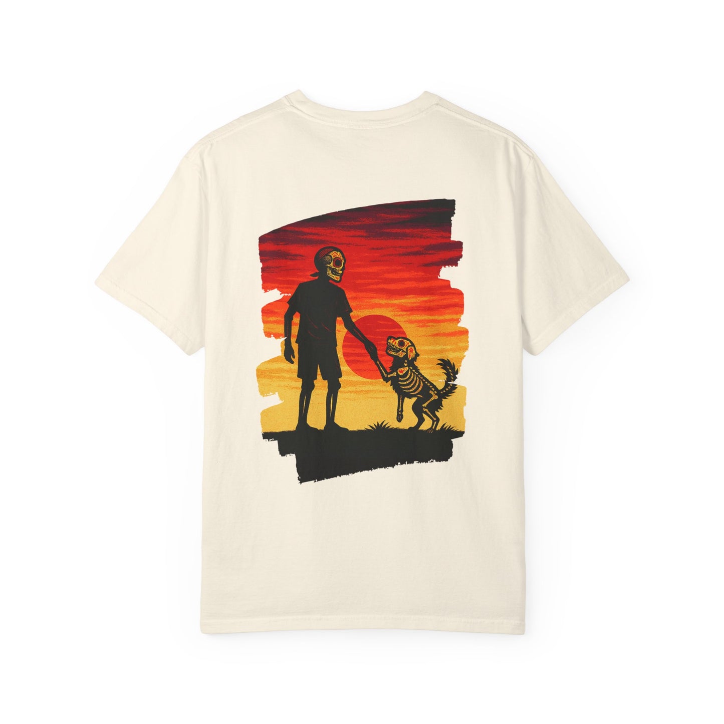 "Till the End, My Friend" – Skeleton & Dog Sunset Tee