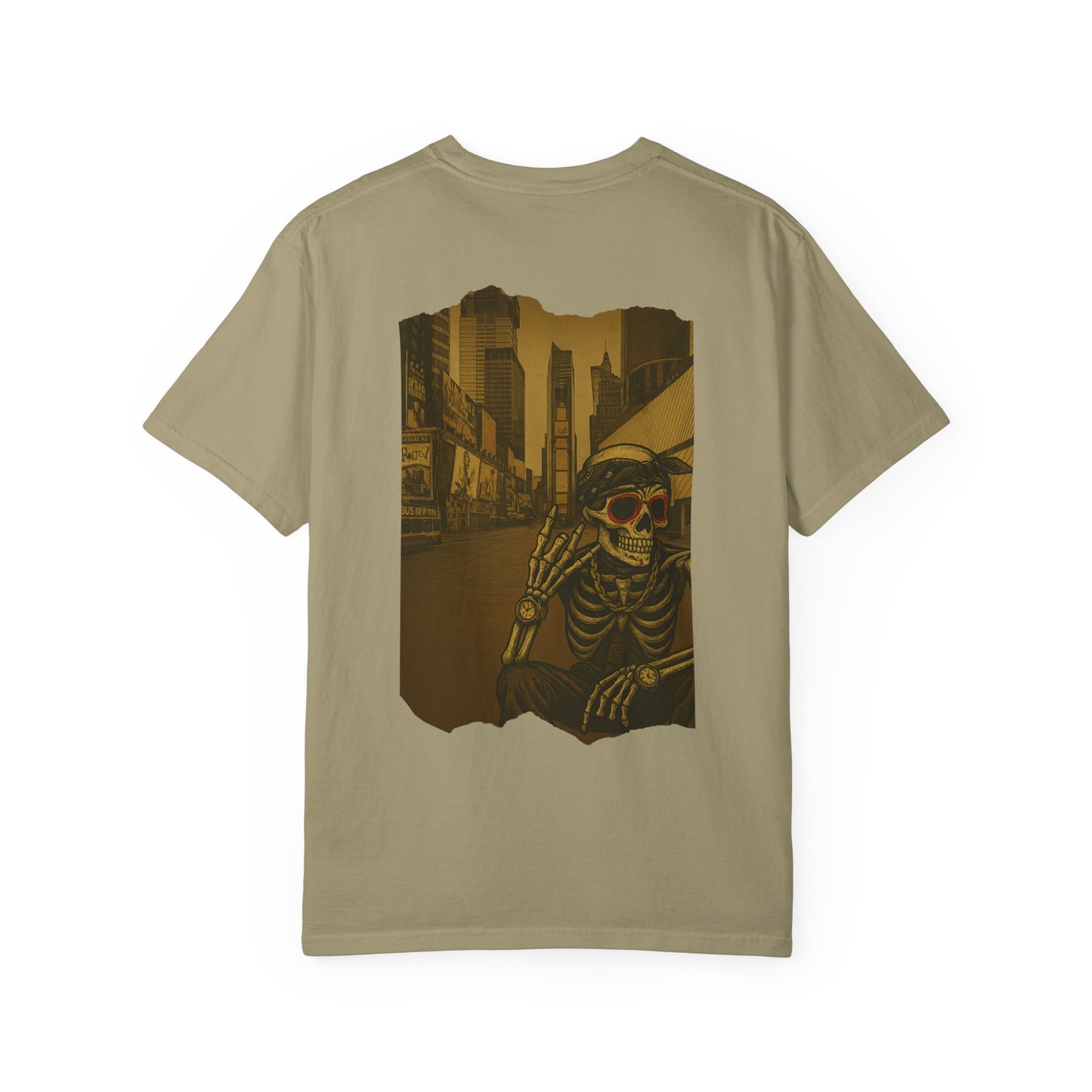 "Dead Time Hustle" – Skeleton in Times Square Tee