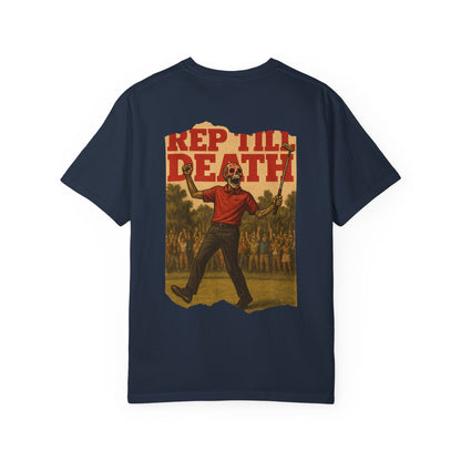 “Dead on the Green” – Golf Champion Skeleton Tee