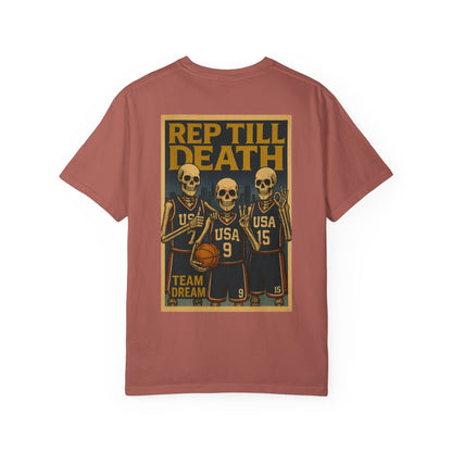 "Rep Till Death – Team Dream" Skeleton USA Basketball Tee