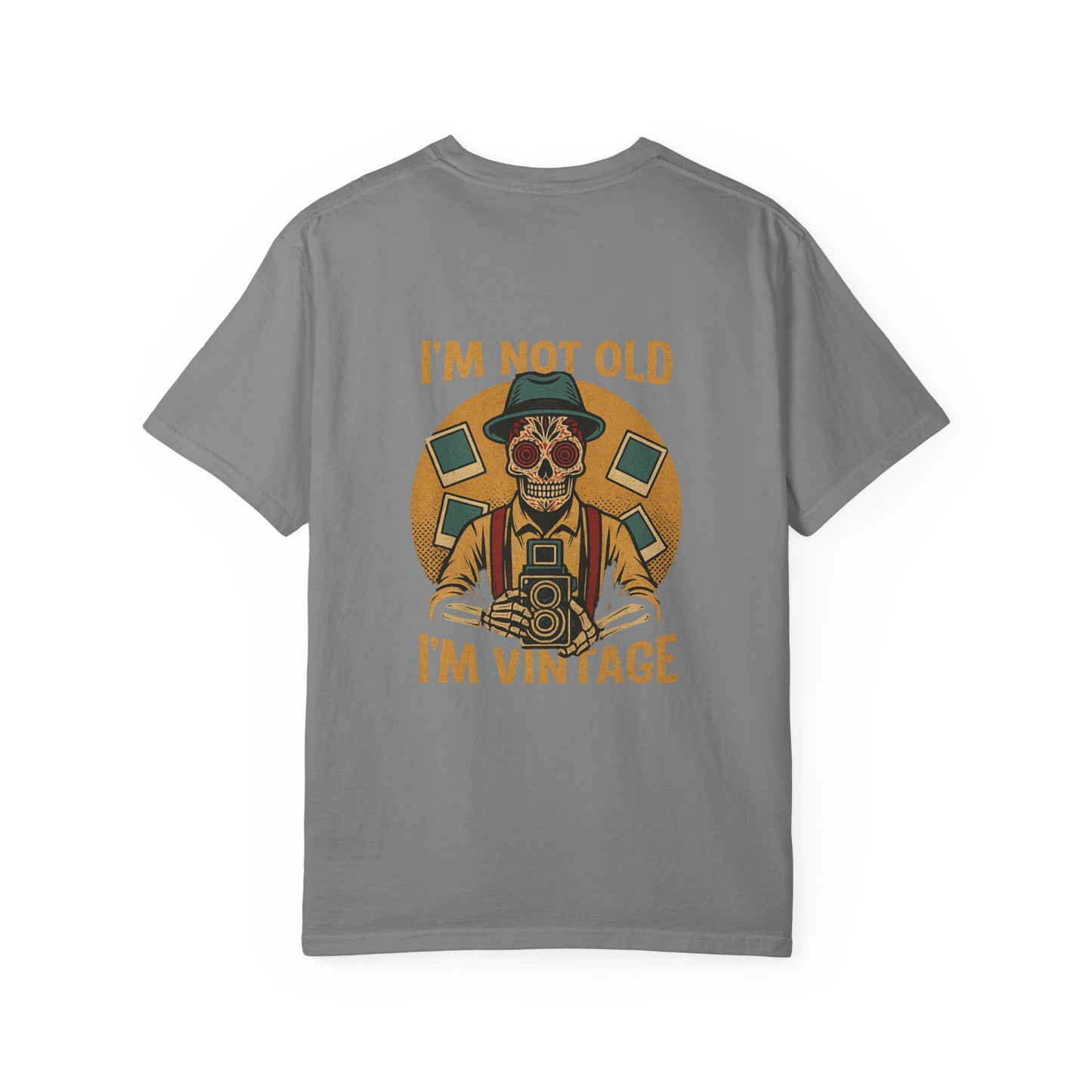 “I’m Not Old, I’m Vintage” – Skeleton Photographer Tee