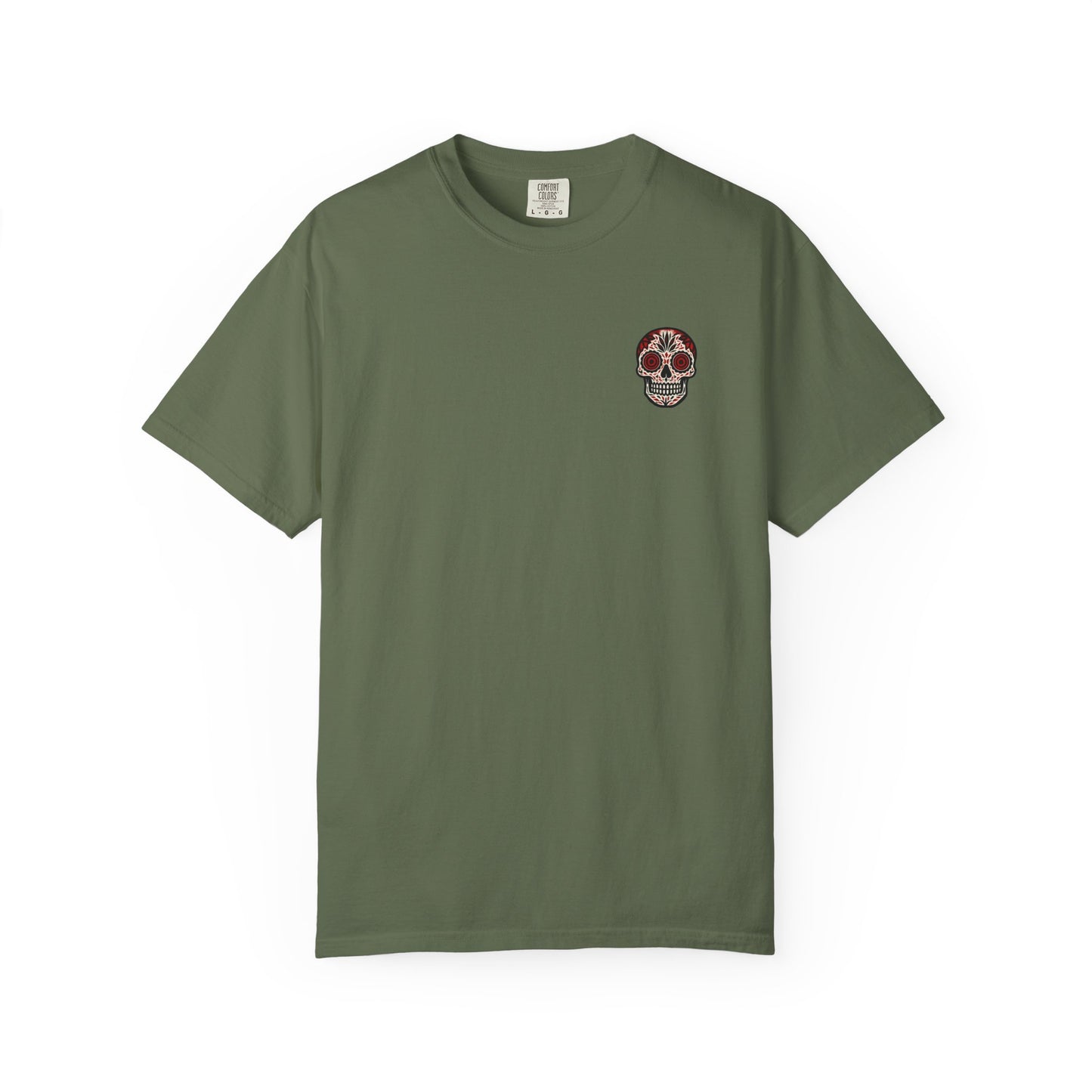 "Campfire & Caskets" – Skeleton Marshmallow Roast Tee