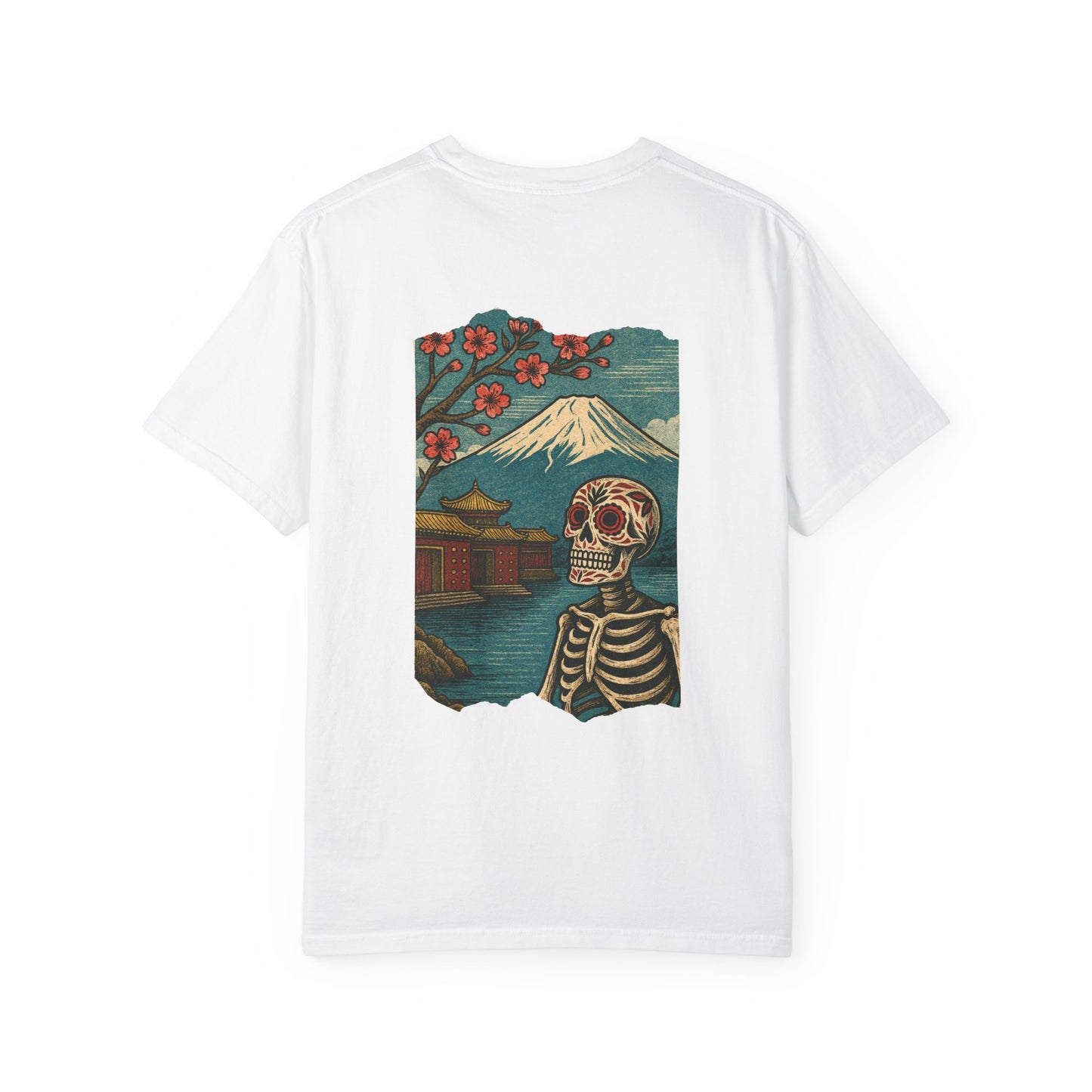 "Eternal Bloom" – Skeleton at Mount Fuji Tee
