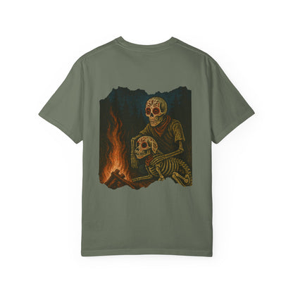 "Fireside Forever" – Skeleton & Dog Campfire Tee