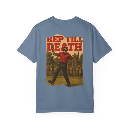 “Dead on the Green” – Golf Champion Skeleton Tee