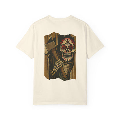"Heeere’s El Muerto!" – Skeleton Horror Axe Scene Tee
